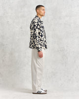 wax london men's Iggy - Navy And Ecru Spin Jacquard Jacket