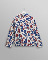wax london men's Iggy - Red And Blue Spin Jacquard Jacket