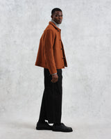 wax london men's Iggy - Rust Knitted Wool Jacket
