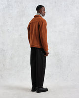 wax london men's Iggy - Rust Knitted Wool Jacket