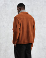 wax london men's Iggy - Rust Knitted Wool Jacket