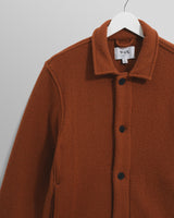 wax london men's Iggy - Rust Knitted Wool Jacket
