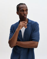 Ivy - Washed Blue Cotton Knitted Shirt