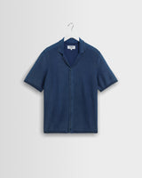 Ivy - Washed Blue Cotton Knitted Shirt