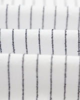 wax london men's Kew - White Stripe Cotton-Poplin Short-Sleeve Shirt