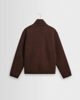 wax london men's Killick - Chocolate Brown Reversible Corduroy Borg Jacket