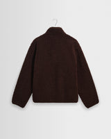 wax london men's Killick - Chocolate Brown Reversible Corduroy Borg Jacket