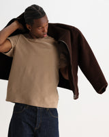 wax london men's Killick - Chocolate Brown Reversible Corduroy Borg Jacket
