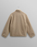 wax london men's Killick - Natural Reversible Corduroy Borg Jacket