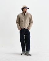 wax london men's Killick - Natural Reversible Corduroy Borg Jacket