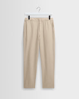 Kurt - Beige Washed Linen Relaxed Fit Trousers