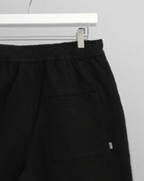 wax london men's Kurt - Black Honeycomb Cotton Shorts