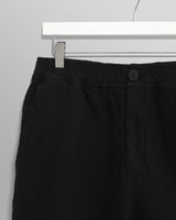 wax london men's Kurt - Black Honeycomb Cotton Shorts