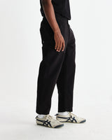 wax london men's Kurt - Black Organic Cotton Trousers