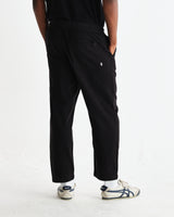 wax london men's Kurt - Black Organic Cotton Trousers