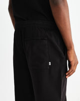 wax london men's Kurt - Black Organic Cotton Trousers