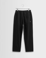 wax london men's Kurt - Black Organic Cotton Trousers