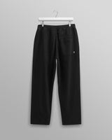 wax london men's Kurt - Black Organic Cotton Trousers