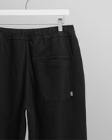 wax london men's Kurt - Black Organic Cotton Trousers