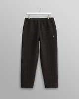 wax london men's Kurt - Black Petal Quilt Trousers