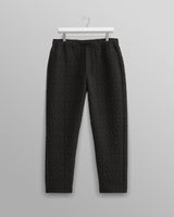 wax london men's Kurt - Black Petal Quilt Trousers