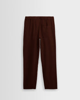 Kurt - Brown Washed Linen Relaxed Fit Trousers