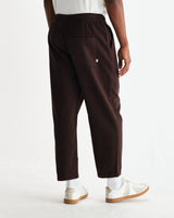 wax london men's Kurt - Dark Brown Organic Cotton Trousers