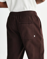 wax london men's Kurt - Dark Brown Organic Cotton Trousers