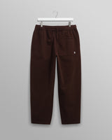 wax london men's Kurt - Dark Brown Organic Cotton Trousers