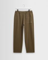wax london men's Kurt - Dark Khaki Organic Cotton Twill Trouser