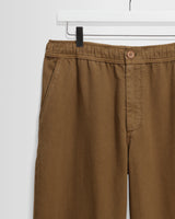 wax london men's Kurt - Dark Tan Organic Cotton Twill Trouser