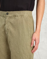 wax london men's Kurt - Khaki Honeycomb Cotton Shorts