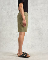 wax london men's Kurt - Khaki Honeycomb Cotton Shorts
