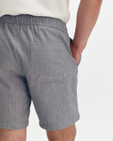 Kurt - Light Blue Herringbone Cotton Shorts