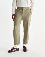 wax london men's Kurt - Light Khaki Organic Cotton Trousers