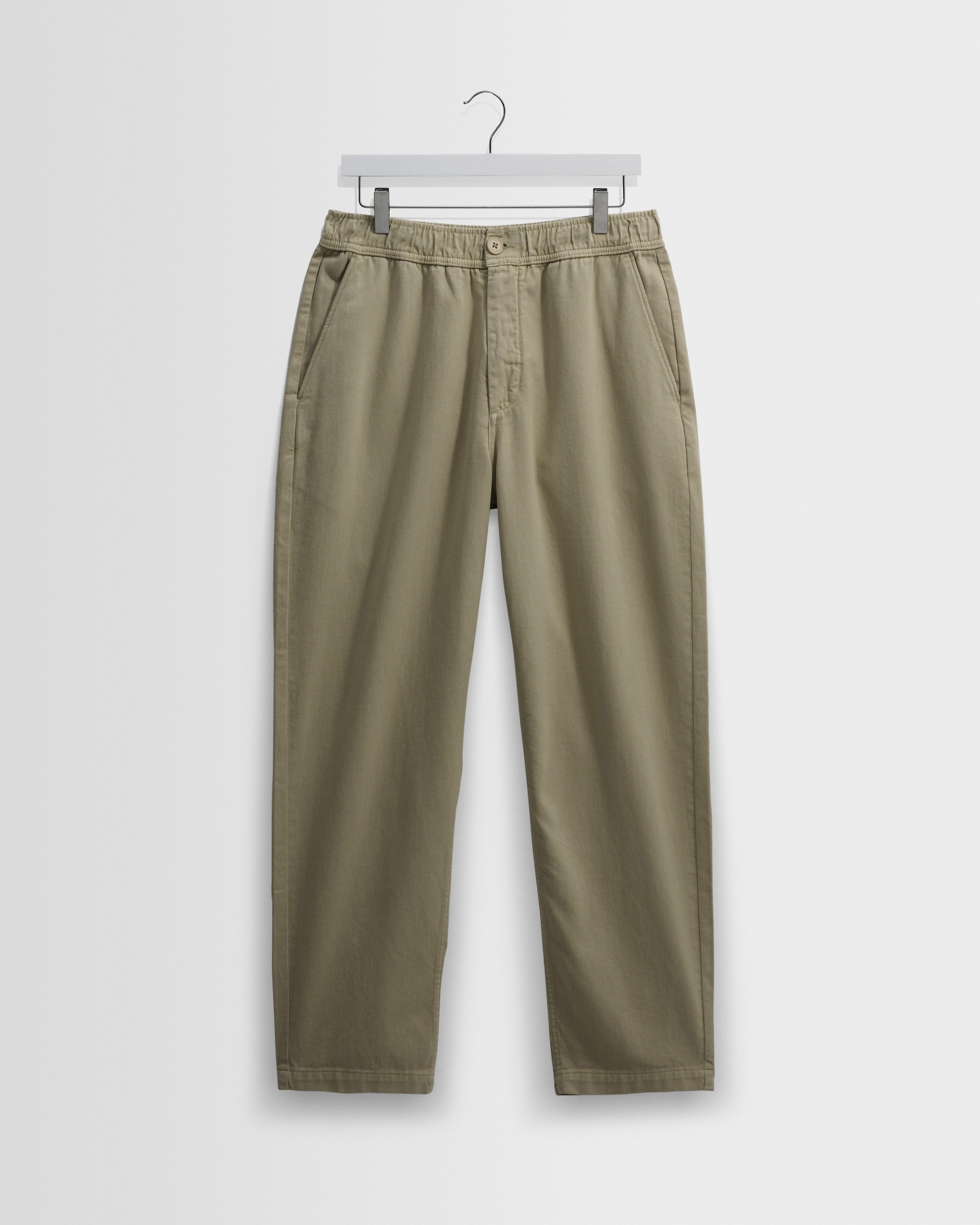 Men's Light Khaki Organic Cotton Trousers | Wax London