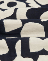 wax london men's Kurt - Navy And Ecru Spin Jacquard Trousers