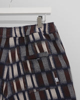 wax london men's Kurt - Navy And Red Ombre Grid Shorts