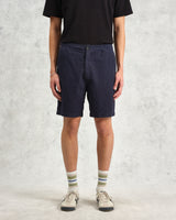 wax london men's Kurt - Navy Honeycomb Cotton Shorts