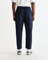 wax london men's Kurt - Navy Organic Cotton Trousers