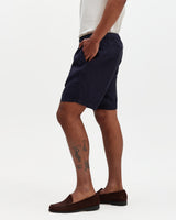 Kurt - Navy Washed Linen Shorts