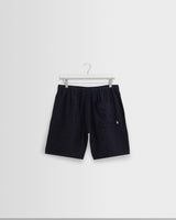 wax london men's Kurt - Navy Two-Tone Linen Shorts