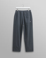 wax london men's Kurt - Petrol Blue Organic Cotton Trousers