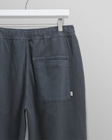 wax london men's Kurt - Petrol Blue Organic Cotton Trousers