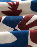 wax london men's Kurt - Red And Blue Spin Jacquard Shorts