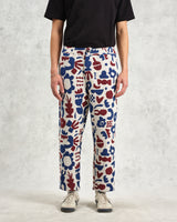 wax london men's Kurt - Red And Blue Spin Jacquard Trousers