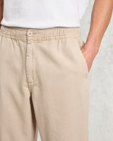 wax london men's Kurt - Stone Organic Cotton Trousers