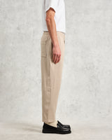 wax london men's Kurt - Stone Organic Cotton Trousers