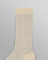 wax london men's Land - Beige Slub Cotton Socks