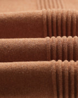 wax london men's Lennox - Camel Milano Stripe Knitted Polo